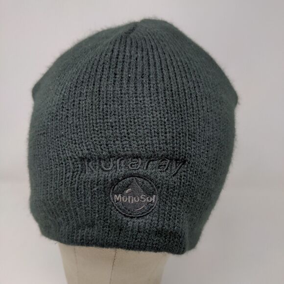 Unbranded Men's Knit Beanie Hat Cap Black Mono Sol Embroidered Logo - Picture 4 of 10
